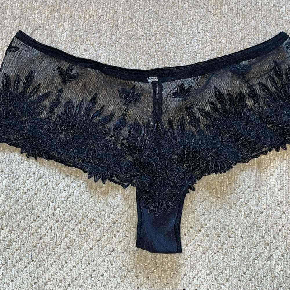 Black lace panties